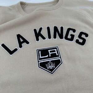Sportiqe LA Kings Harmon Crewneck Sweatshirt Oatmeal Tan Chenille HARMON-221TH